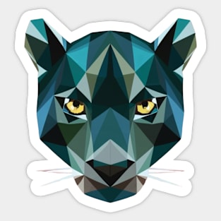 Geometric Panther Sticker